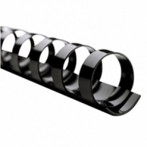 GBC Binding Combs Plastic 21 Ring 25 Sheets A4 6mm Black Ref 4028173 [Pack 100]