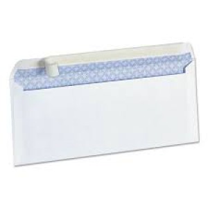 DL Plain Envelopes Peel & Seal 110 x 220mm 100gsm White