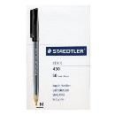 Staedtler+Stick+430+Medium+Ball+Pen+Black+Pack+50