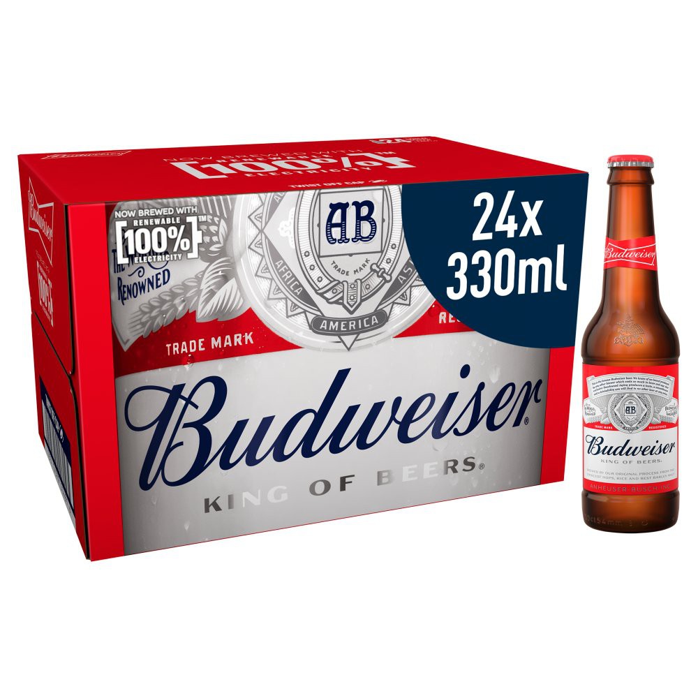 Budweiser+Lager+Beer+Bottles+24+x+330ml