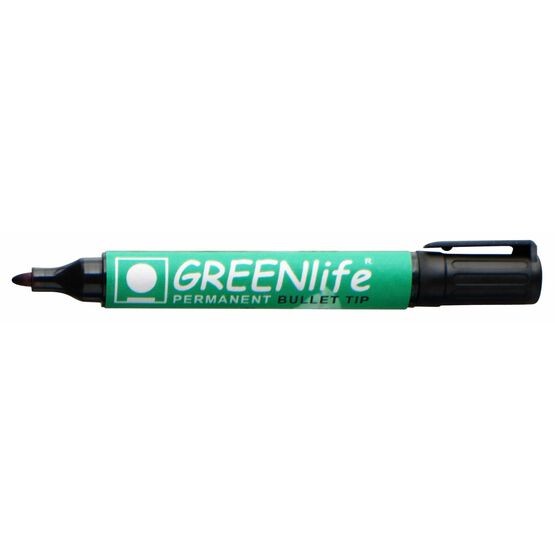 GreenLife+Permanent+Bullet+Tip+Marker+Black+Pk10