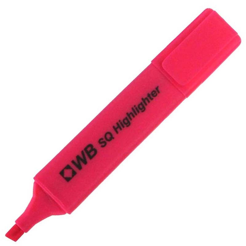 WB+SQ+Pink+Highlighter+Pen+Pk10