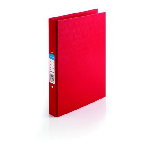 Initiative+Polypropylene+Coated+Board+2+Ring+Binder+25mm+Capacity+A4+Red+Single