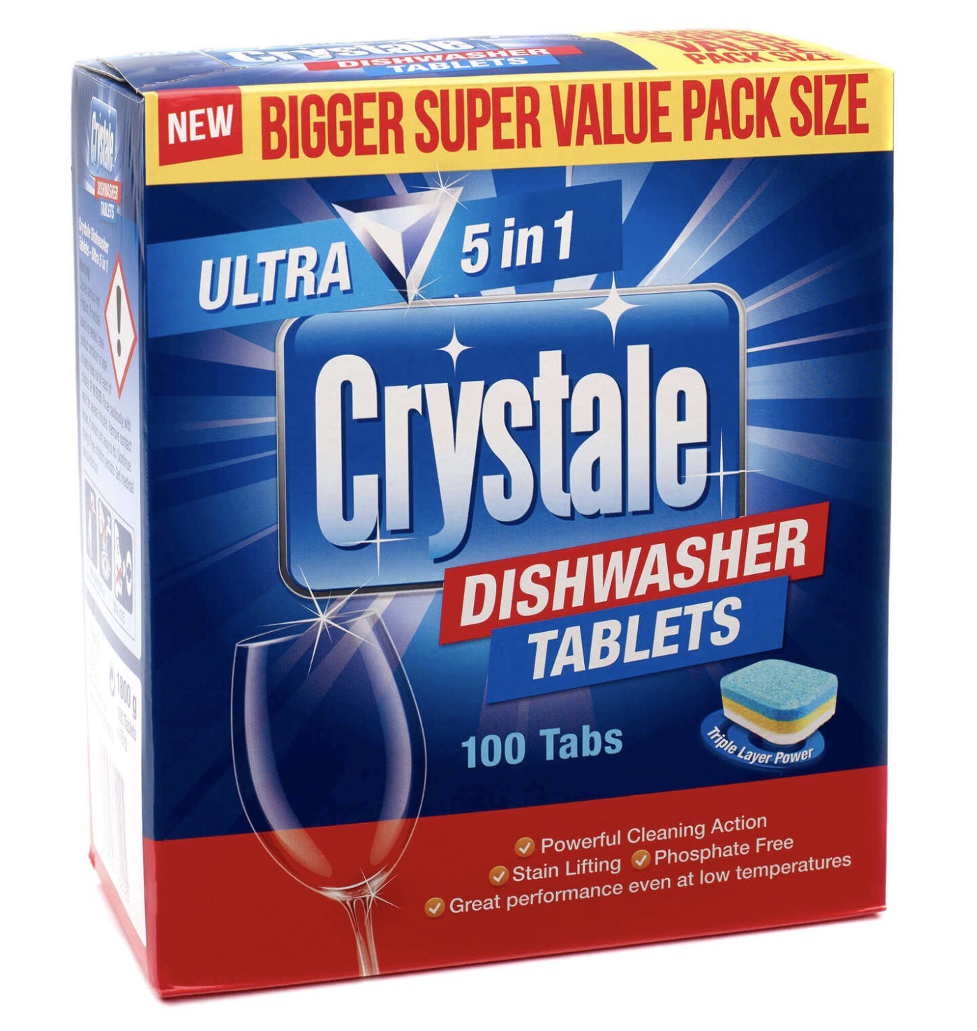 Crystale+Ultra+5+in+1+Dishwasher+Tablets+Box+100