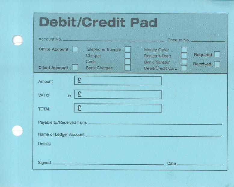 XLOS+Debit+Credit+Pad+Blue+Pk10