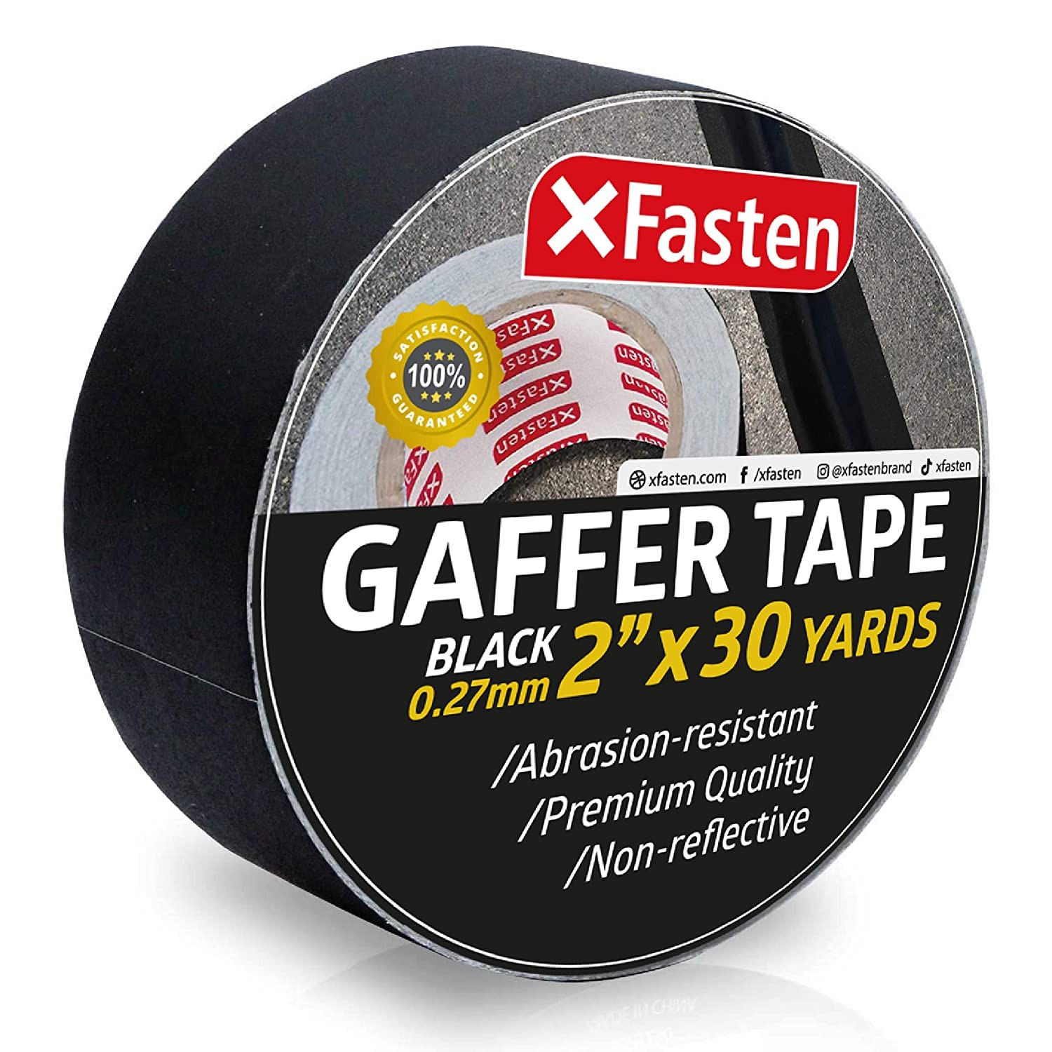 AMZN+XFasten+Professional+Grade+Black+Gaffer+Tape%2C+2+Inch+X+30+Yards+%2850.8mm+x+27.43m%29+%28NON-RETURNABLE%29