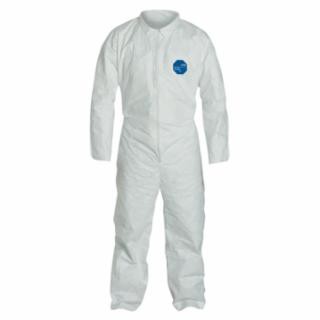 Tyvek%C2%AE+400+Collared+Coveralls+w%2FOpen+Wrists%2FAnkles%2C+Serged+Seams%2C+White%2C+Large+25%2Fcs