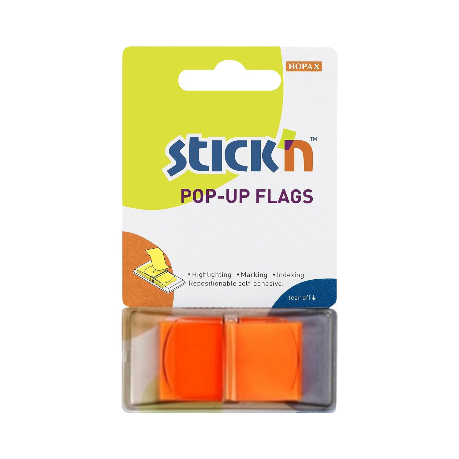 Stick+%27n+Pop-Up+Flags+45+x+25mm+Orange