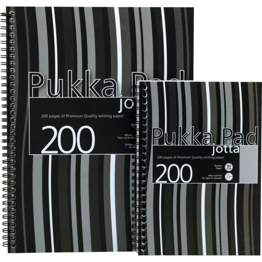 Pukka+Pad+A5+Jotta+Wirebound+Notebook+Black+Stripes