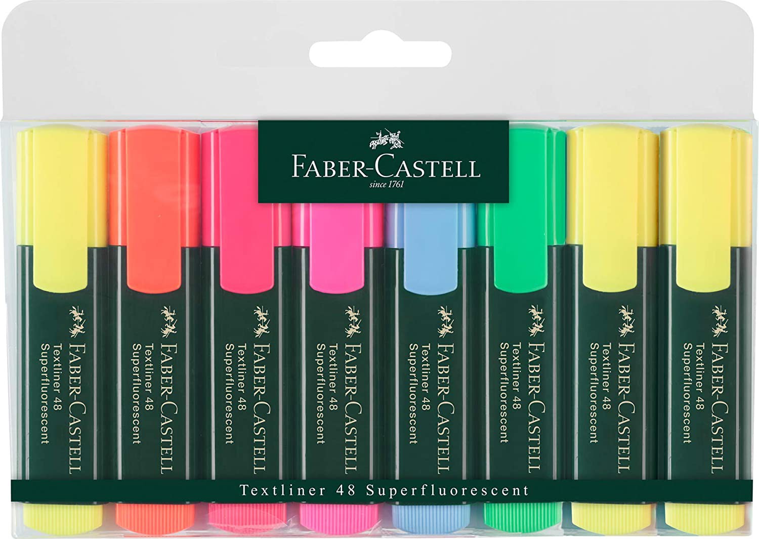 Faber-Castell+48+Assorted+Textliner+Wallet+of+6+%2B+2+Free